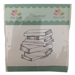 Tampon transparent livres empilés Dixi craft