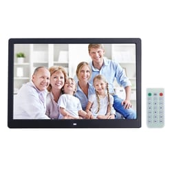 Cadre Photo Numérique 13 Pouces LED Avec Télécommande Et Support SD USB Noir YONIS