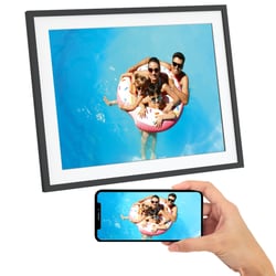 AGFA PHOTO Cadre Photo Connecté Realiview APF1700 Wi-Fi 17 pouces LCD - Affichage Photos/Vidéos, Horloge, Météo, Rotation Auto, Mémoire 32Go, Appli FRAMEO iOS/Android Incluse - Noir