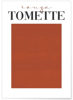 Affiche Rouge Tomette | A3 : 29,7x42cm