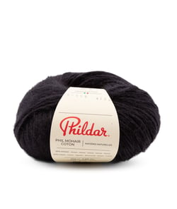 Pelote Phil Mohair Coton 25gr de Phildar : Légèreté et Élégance pour des Créations Raffinées Noir