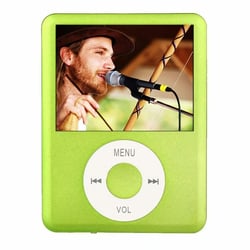 Lecteur MP4 Écran 1.8 Pouces FM Radio E-Book Calendrier Noir Vert YONIS