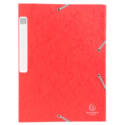 Boite de classement Cartobox Dos 25mm Carte lustrée - A4 - Rouge - x 25 - Exacompta