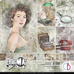 12 papiers scrapbooking carterie 30 x 30 cm Ciao Bella ENIGMA