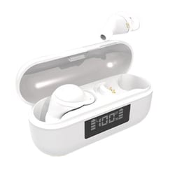 Ecouteurs Bluetooth Rose Sans Fil Réduction De Bruit Avec Affichage Digital Blanc YONIS