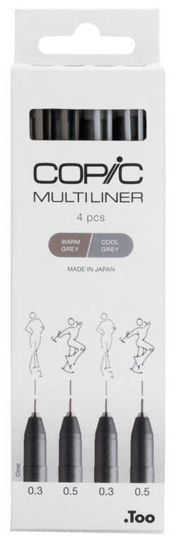 Copic Multiliner set de 4 GREY
