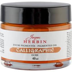 Encre de calligraphie pigmentée - Ocre - Jacques Herbin - Flacon 40ml