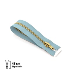 Fermeture éclair Z19 - laiton Séparable 6mm - 45 cm