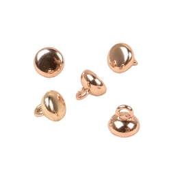 Lot de 3 boutons ronds boule à queue alliage 9mm or