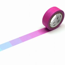 Masking tape - Dégradé fluo rose et bleu - 7 m x 15mm