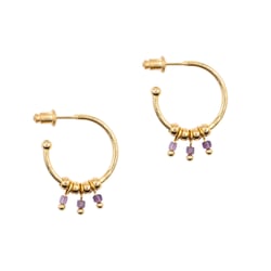 Boucles d'oreilles Karia en pierres Améthyste - Sloya