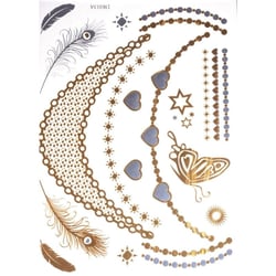 Tatoos Bijoux - or, argent, 14x21cm, 1 feuille