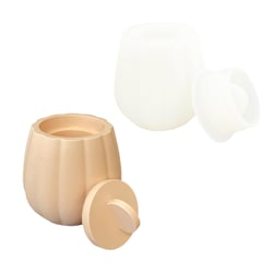 Moule en silicone 9,8 cm x 8,3 cm - Pot à rayures épaisses avec couvercle