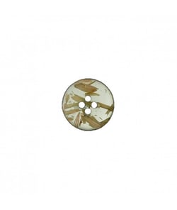 Bouton polyester et son de riz 2 trous 25mm - Prym Vert Olive