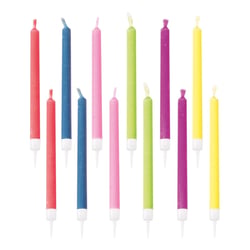 Bougie - flammes colorées - lot de 12