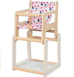 Chaise haute poupée avec table 2 en 1 - Goki