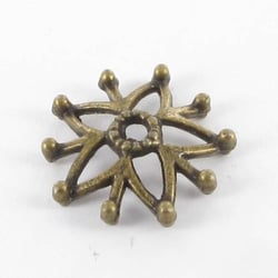 Coupelle métal étoilée Ø 16 mm Bronze (10 pièces)