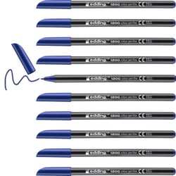 Lot de 10 feutres de coloriage pointe fine - EDDING - Bleu - 1 mm