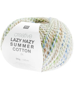 Pelote de coton à tricoter Creative LAZY HAZY SUMMER COTTON - Rico Design 34 Ivoire