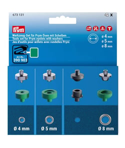 Jeu d’outils pour œillets avec rondelles Ø 4, 5 & 8 mm – Prym – Accessoires pour Vario Creative Tool Bleu