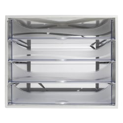 Module de classement Ecobox Office 4 tiroirs - Cristal - Exacompta