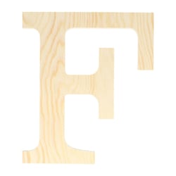 Lettre F - 19 cm - bois - Artemio