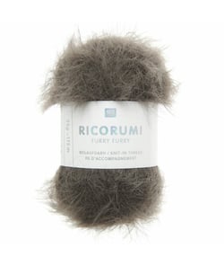 Fil fausse fourrure RICORUMI FURRY FURRY - 25 gr - Rico Design - Idéal pour les amigurumis et créations douillettes 21 Taupe