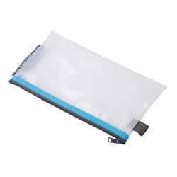 Pochette à fermeture éclair en plastique souple - Couleurs assorties - x 10 - Exacompta