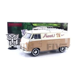 Voiture Miniature de Collection - JADA TOYS - VOLKSWAGEN Beetle Bus - 1965 - Blanc / Crème - 1/24