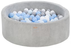 Piscine à balles 200 balles 90 cm gris, bleu clair, bleu (pastel) - Velinda
