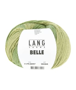 Pelote de Coton à tricoter et crocheter BELLE - Lang Yarns 97 Vert