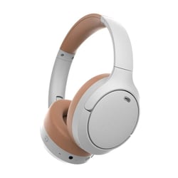 Casque Bluetooth Beige Réduction Bruit Sportif Sans Fil Basses Profondes Marron + Blanc YONIS