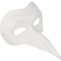 Masque de Venise - Carton - Blanc - A décorer et personnaliser - 20x21x12cm