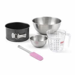 Set pâtisserie avec moule à panettone 18 cm à charnière, 2 bols à mixer, verre mesureur et spatule Zenker