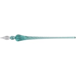 Plume en verre - Ronde - Turquoise - Calligraphie - Herbin