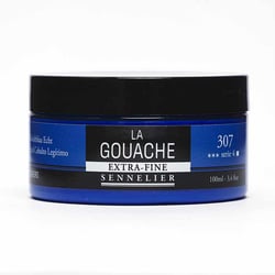 Gouache - Extra-fine - Bleu de cobalt véritable - 307 - Sennelier - Pot de 100ml - Beaux-arts