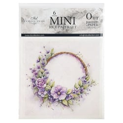 Lot de 6 papiers de riz assorties 14,8 cm Itd Collection FLEUR DE PRINTEMPS 122