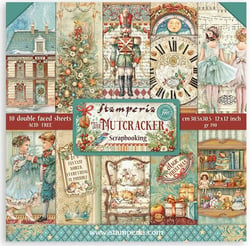 Pochette de 10 feuilles recto verso Stamperia Nutcracker