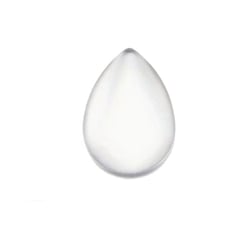 10 cabochons transparents goutte en verre 25 x 17 mm