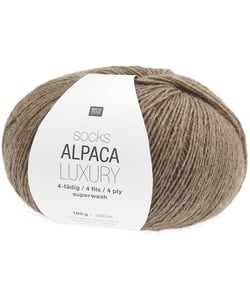 Pelote de laine à chaussette Socks Alpaca Luxury 4 fils -100 gr - Rico Design 02 Beige