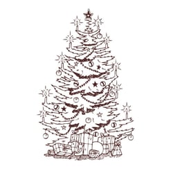 Graine Créative - Tampon en bois Sapin de Noel