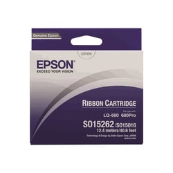 Ruban d'imprimante Epson - S015262 - Noir - Tissu - Pour LQ-680, 680Pro