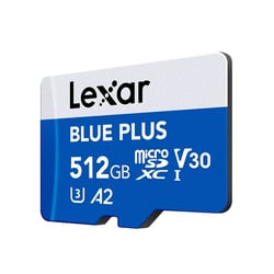 LEXAR Carte microSDXC Blue Plus UHS-I 512Go V30 170MB/s avec adaptateur carte SD