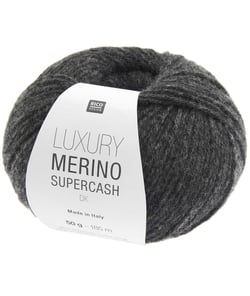 Luxury Merino Supercash DK – Laine mérinos & cachemire d’exception – Rico Design - Pour tricots élégants, doux & intemporels 06 Anthracite