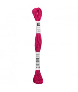 Fil à broder mouliné Uni - Rico Design 078 Rose