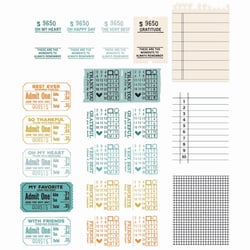 17 tampons transparents - Forever Journal Essentials - Avec 4 matrices de découpe Framelits - Sizzix