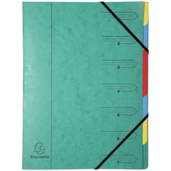 Trieur 7 Compartiments Vert - Exacompta