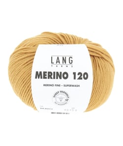 Pelote de laine à tricoter MERINO 120 - Lang Yarns Jaune (311)