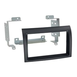 Adaptateur façade autoradio 2 DIN ACV Fiat Citroen Peugeot noir tableau bord ouvert