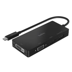Belkin Adaptateur Vidéo USB-C vers HDMI / VGA / DVI / DisplayPort 4K 60Hz Noir